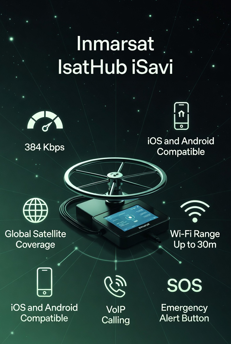 Terminal Satellite Inmarsat IsatHub iSavi